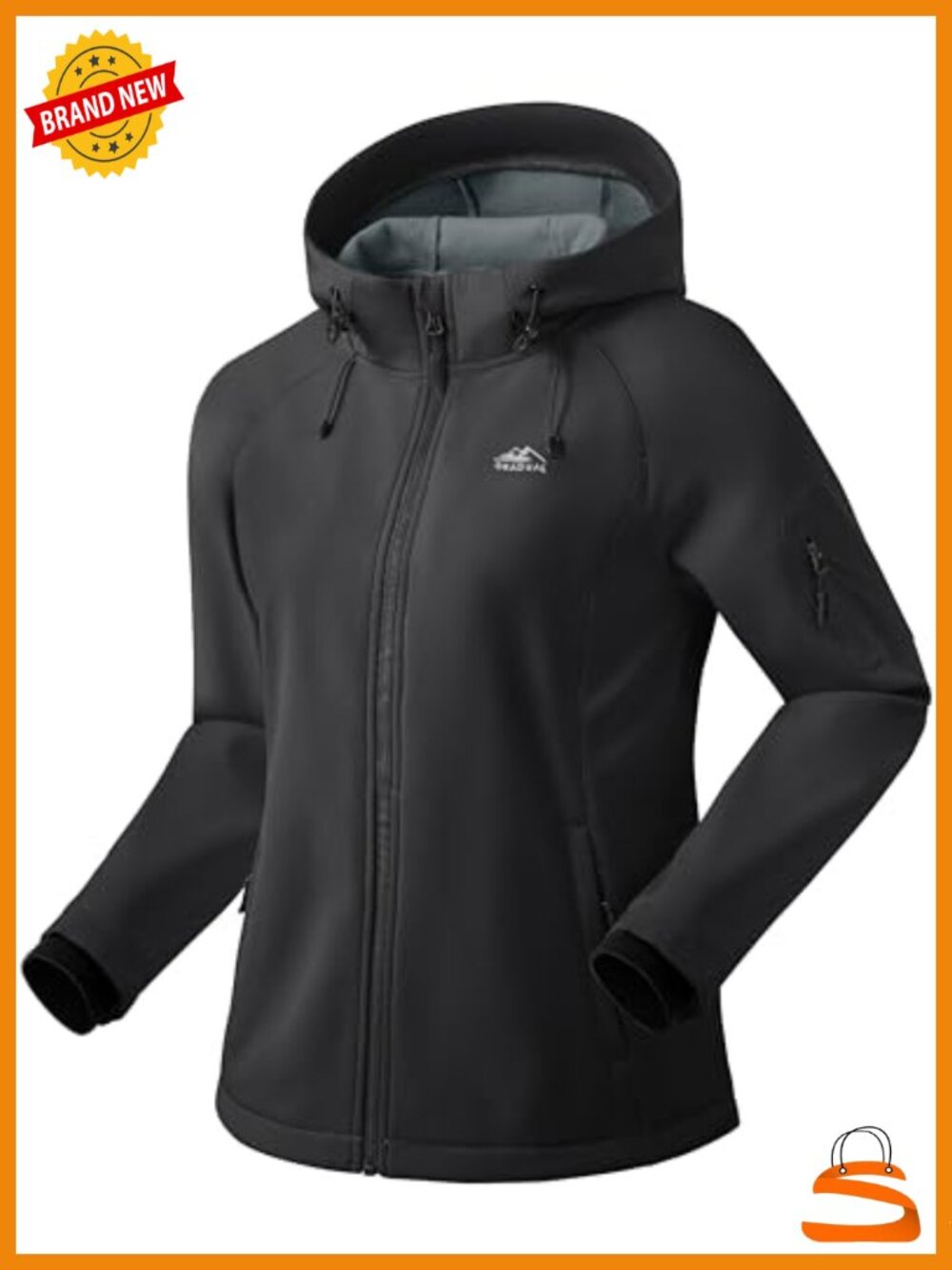 Fleece Lined Softshell Jacket Windproof Waterproof Hooded Women